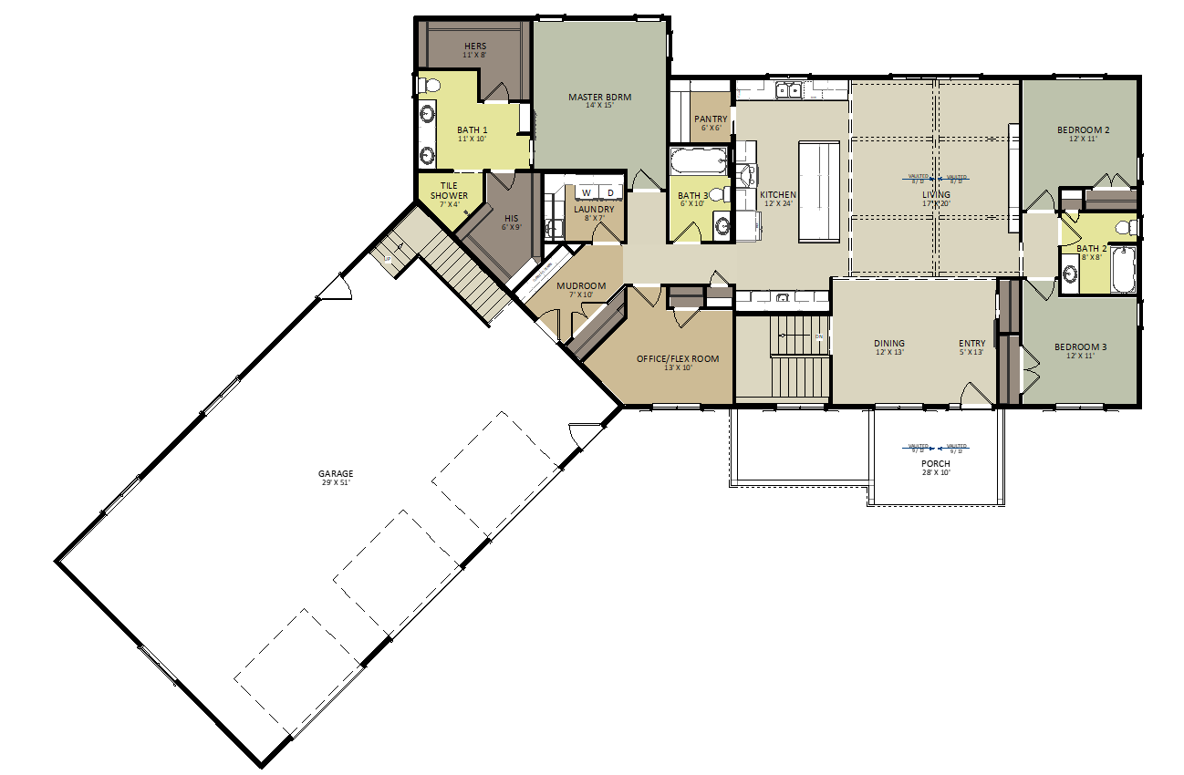Cottonwood First Floor Floor Plan